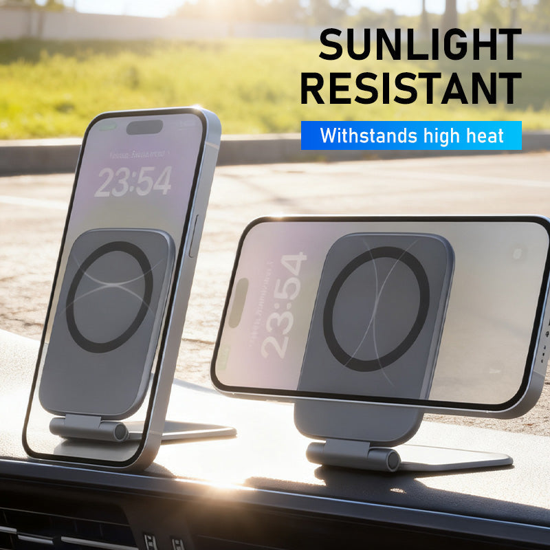 Arenzza magnetic strong-hold phone mount attached to car air vent, holding a smartphone securely for hands-free use.