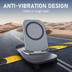Arenzza magnetic strong-hold phone mount for cars, showcasing the sleek black design attached to a vehicle dashboard.