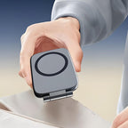 Arenzza Magnetic Strong-Hold Phone Mount attached to car dashboard, holding a smartphone securely for hands-free driving.