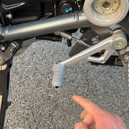 Arenzza motorcycle gear lever cover, black rubber accessory for secure fit and protection on motorcycle gear shift lever.