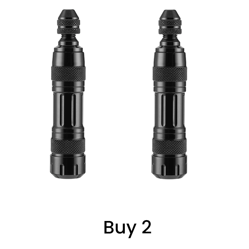 Arenzza tubeless tire repair kit in an aluminum case, car accessory with tools for fixing punctures on the go.