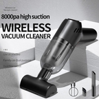Arenzza portable cordless car vacuum cleaner with a sleek handheld design, ideal for cleaning car interiors.