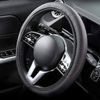 Arenzza universal classic non-slip steering wheel protector installed on a car steering wheel, providing enhanced grip and comfort.