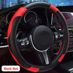 Arenzza Universal Classic Non-Slip Steering Wheel Protector installed on a car steering wheel, providing grip and protection.