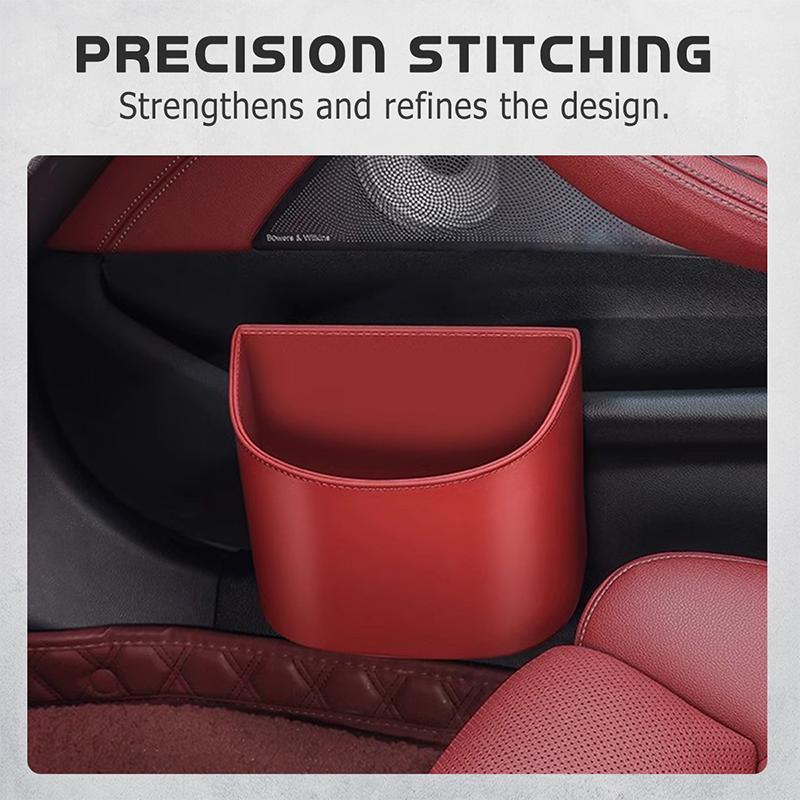 Arenzza Universal Leather Car Door Cup Holder mounted in a car door, designed to hold beverages securely with a sleek leather finish.