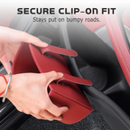 Arenzza Universal Leather Car Door Cup Holder installed in a vehicle door, designed for holding drinks securely in car accessories.