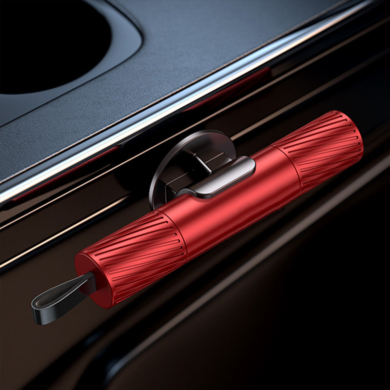 Arenzza upgraded safe hammer for car, compact emergency tool with a bright orange handle and built-in safety features.