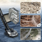 Arenzza motorcycle kickstand foot extension for side stand, car accessories, showing the black metal extension part on a motorcycle.