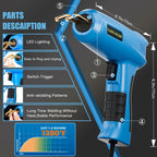 Arenzza high power car crack repair welding machine with welding staples set for automotive crack repairs and welding tasks.
