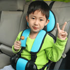 Arenzza portable child protection car seat in a car, designed for safety and comfort during travel.