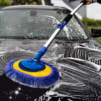 Arenzza durable aluminum telescopic car wash mop with long handle, ideal for cleaning vehicles efficiently.