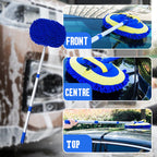 Arenzza aluminum long handle telescopic car wash mop with a durable metal pole and cleaning head for vehicle cleaning.