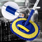 Arenzza durable aluminum telescopic car wash mop with long handle, ideal for vehicle cleaning and detailing.