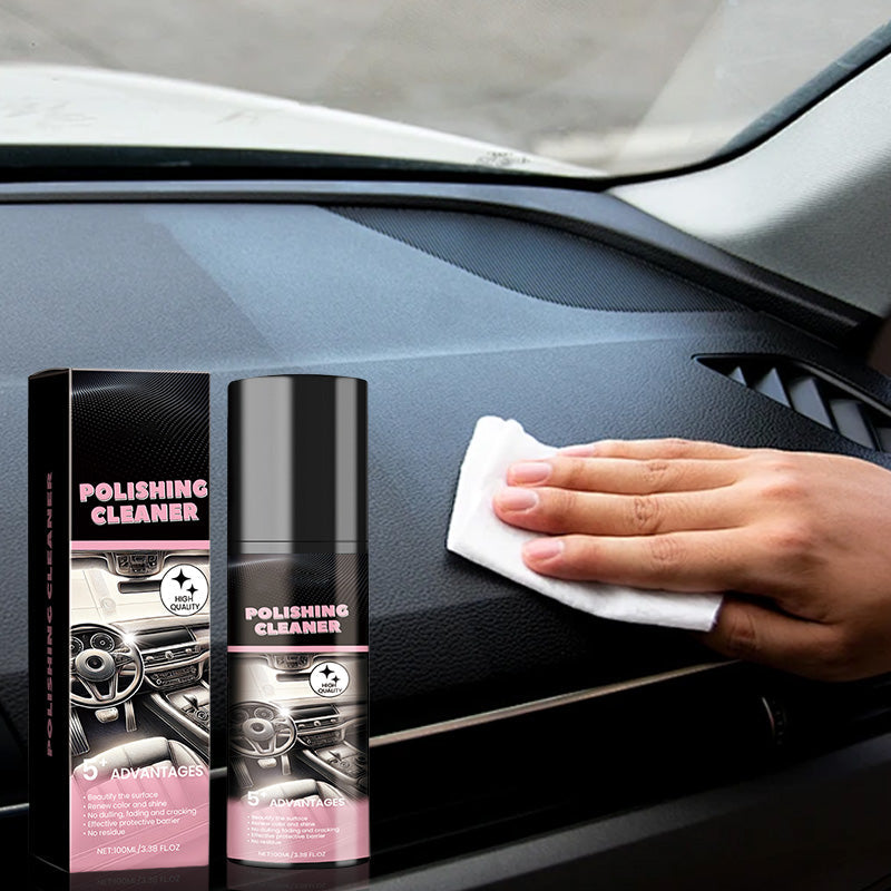 Arenzza 100ml car interior cleaner spray showing a sleek bottle with a spray nozzle for car accessories cleaning.