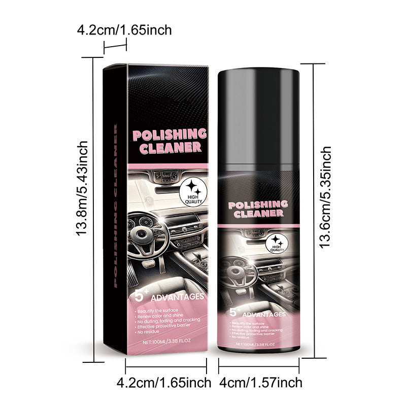 Arenzza 100ml car interior cleaner in a spray bottle, designed for cleaning car dashboards, seats, and interior surfaces.