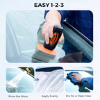 Arenzza 2026 Handheld Glass Oil-Film Remover for cars, compact tool with handle and cleaning pad for glass oil film removal.