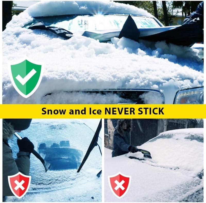 Arenzza 2025 upgraded car windshield magnetic snow cover on a vehicle, designed to protect against snow and ice during winter.
