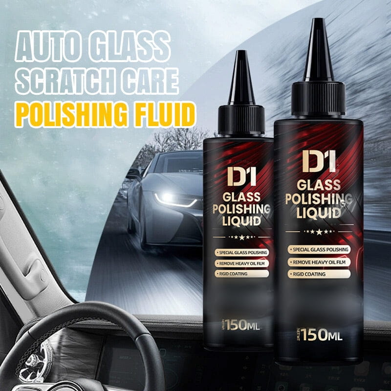 Arenzza auto glass scratch care polishing fluid bottle for car accessories, designed to remove scratches from vehicle glass surfaces.