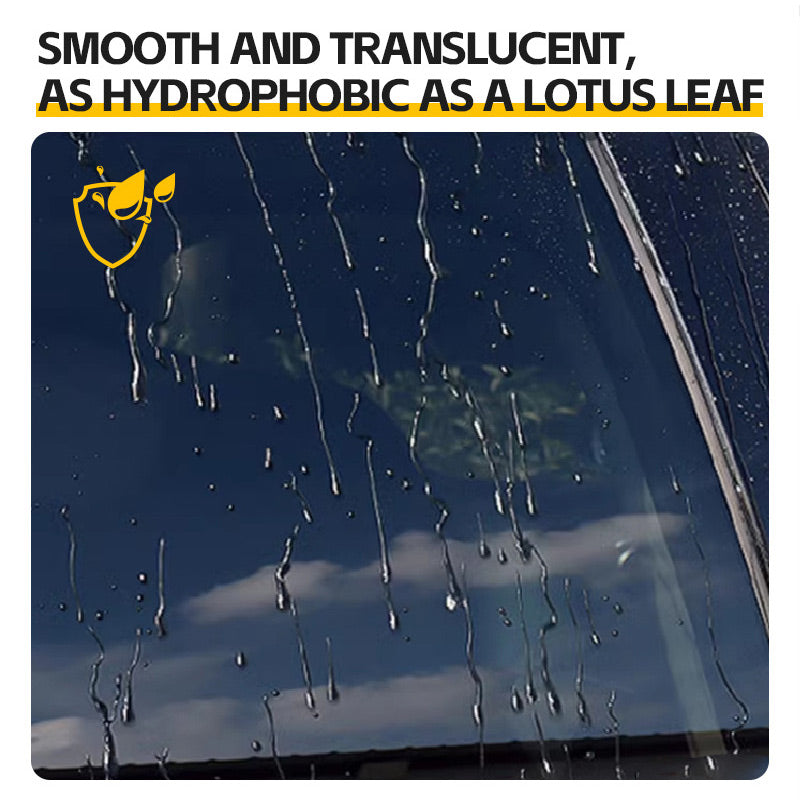 Arenzza auto glass scratch care polishing fluid bottle, car accessory for removing scratches and restoring clarity.