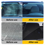 Arenzza auto glass scratch care polishing fluid in a bottle, designed for car accessories to remove scratches and restore clarity.