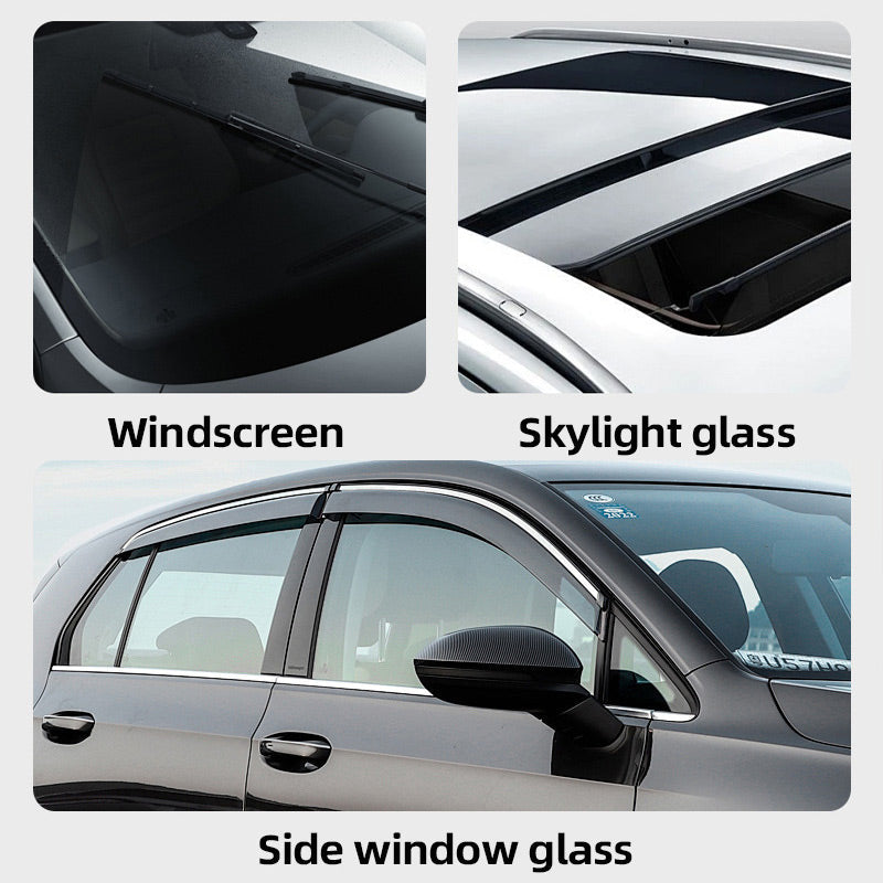 Arenzza auto glass scratch care polishing fluid in a bottle, designed for car accessories and glass scratch removal.