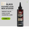 Arenzza auto glass scratch care polishing fluid in a clear bottle, designed for car accessories and glass scratch removal.