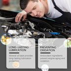 Arenzza engine anti-wear protectant bottle for car accessories, showcasing the product in a clear, close-up view.