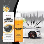 Arenzza engine anti-wear protectant bottle, car accessory for engine protection, with vibrant label and product details.