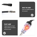 Arenzza automotive spark plug coil ignition tester for car accessories, showing the device with colorful wires and testing indicators.