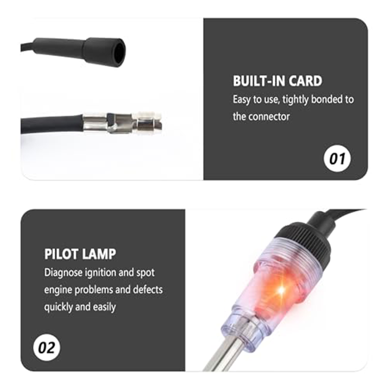 Arenzza automotive spark plug coil ignition tester for car accessories, showing the device with colorful wires and testing indicators.