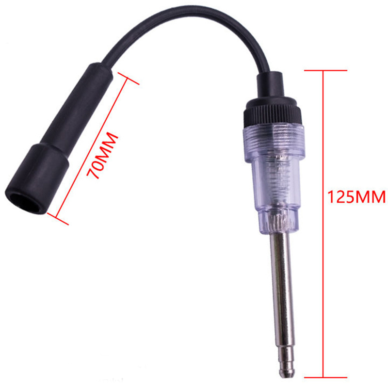 Arenzza automotive spark plug coil ignition tester for car accessories, showing the testing device with colorful wires and display.