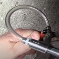 Arenzza brake bleeder hose with one way check valve for car brake fluid bleeding, flexible rubber hose with connector fittings.