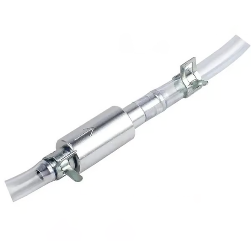 Arenzza brake bleeder hose with one-way check valve for car brake bleeding, flexible rubber tubing with fittings.
