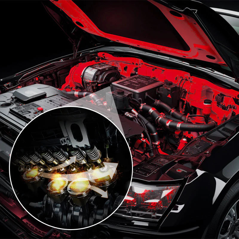 Arenzza engine anti-wear protection agent for cars, showing a bottle of car additive in a close-up shot.