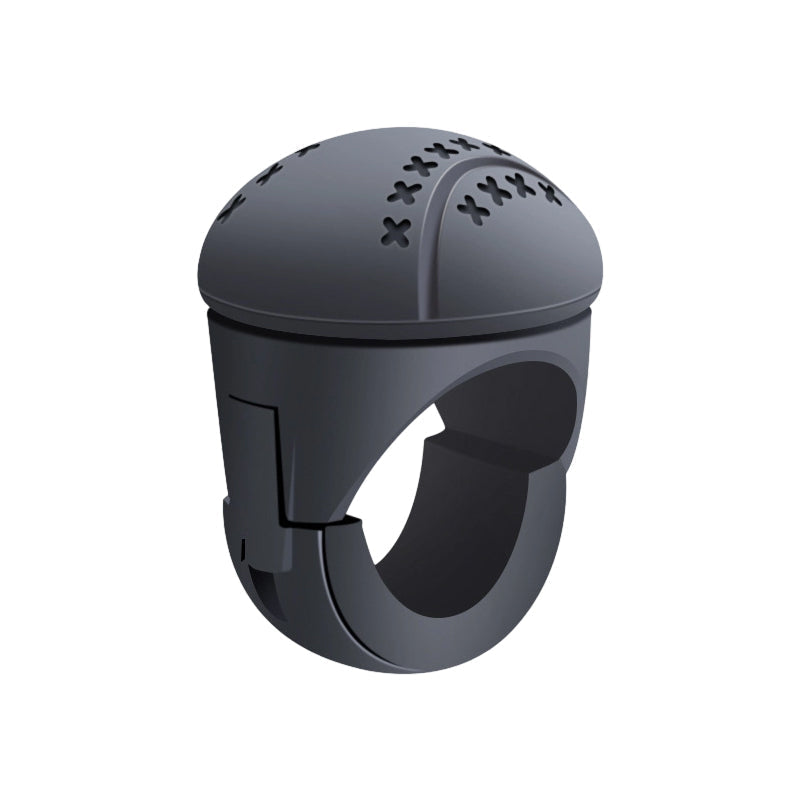 Arenzza steering wheel booster knob for effortless driving, attached to a car steering wheel, enhancing grip and control.