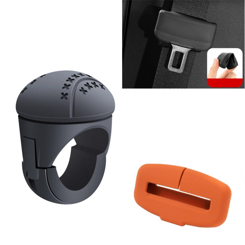 Arenzza steering wheel booster knob attached to a car steering wheel for easier, effortless driving.