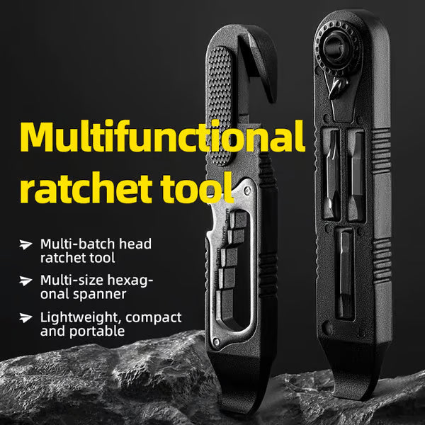 Arenzza multi-function ratchet tire lever with hex wrench and file blade, a versatile car accessory tool for tire maintenance.
