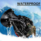 Arenzza 300DB train horn for trucks, black metal car accessory with mounting hardware, loud and powerful vehicle horn.