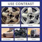 Arenzza multipurpose rust treatment for cars, showing a rust-proofing spray bottle and application surface.