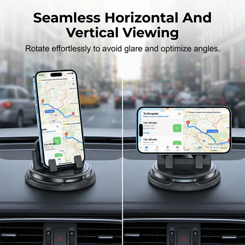 Arenzza 2-in-1 car phone holder and parking number plate with 360° rotation, fits heavy-duty cases, car accessories.