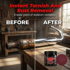 Arenzza all-purpose metal polishing paste for car accessories, in a container with a metallic lid and product label visible.