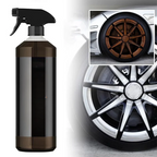 Arenzza car wheel cleaning agent bottle, showcasing the product for vehicle maintenance and wheel cleaning in a car accessories context.