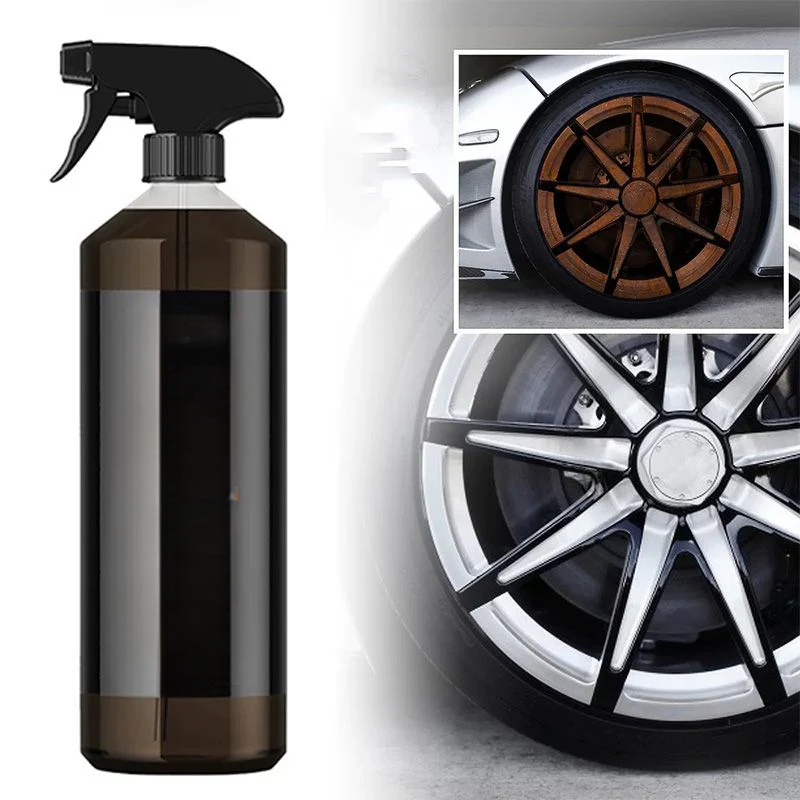 Arenzza car wheel cleaning agent bottle, showcasing the product for vehicle maintenance and wheel cleaning in a car accessories context.