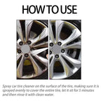 Arenzza car wheel cleaning agent bottle, with a car wheel and cleaning tools visible, designed for effective vehicle wheel maintenance.
