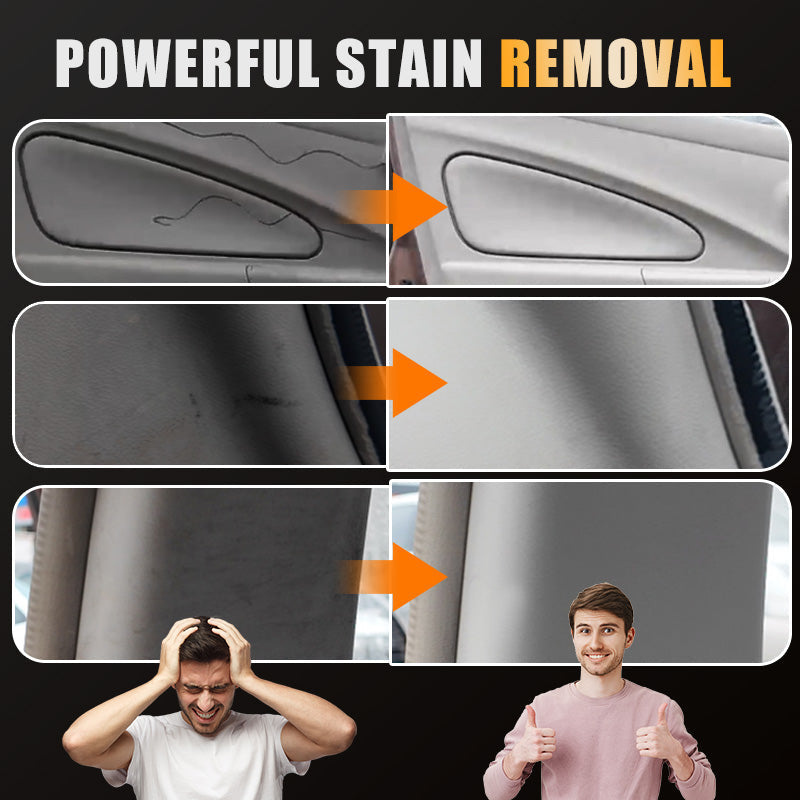 Arenzza Car Interior Polisher for shine and protection, showing a spray bottle and applicator pad on a clean car interior surface.