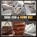 Arenzza car interior polisher bottle with label showing shine and protection features for vehicle interior cleaning.