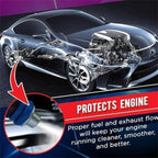 Arenzza Catalytic Converter Cleaner for cars, shown in a bottle with label, designed to improve exhaust system performance.