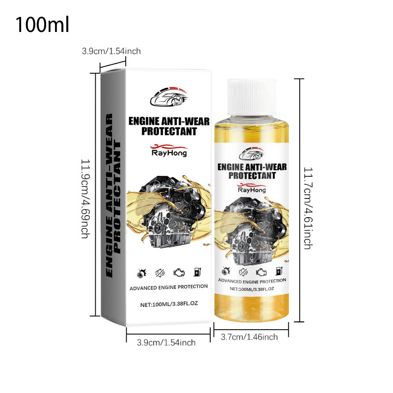 Arenzza engine anti-wear additive for cars, shown in a bottle with branding and labeling, designed to protect engine components.