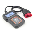 Arenzza universal car fault analyzer decoder device showing diagnostic screen with code details, used for full vehicle diagnostics.