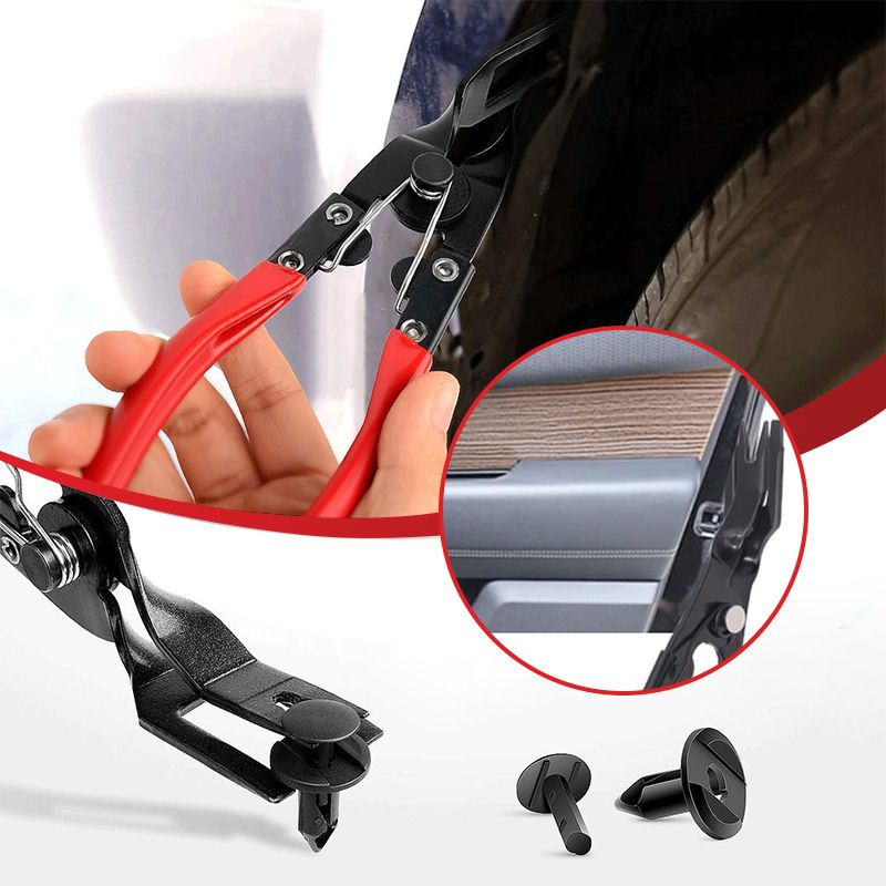Arenzza professional panel clamp removal tool kit for cars, showing various plastic pry tools and clamps for damage-free disassembly.